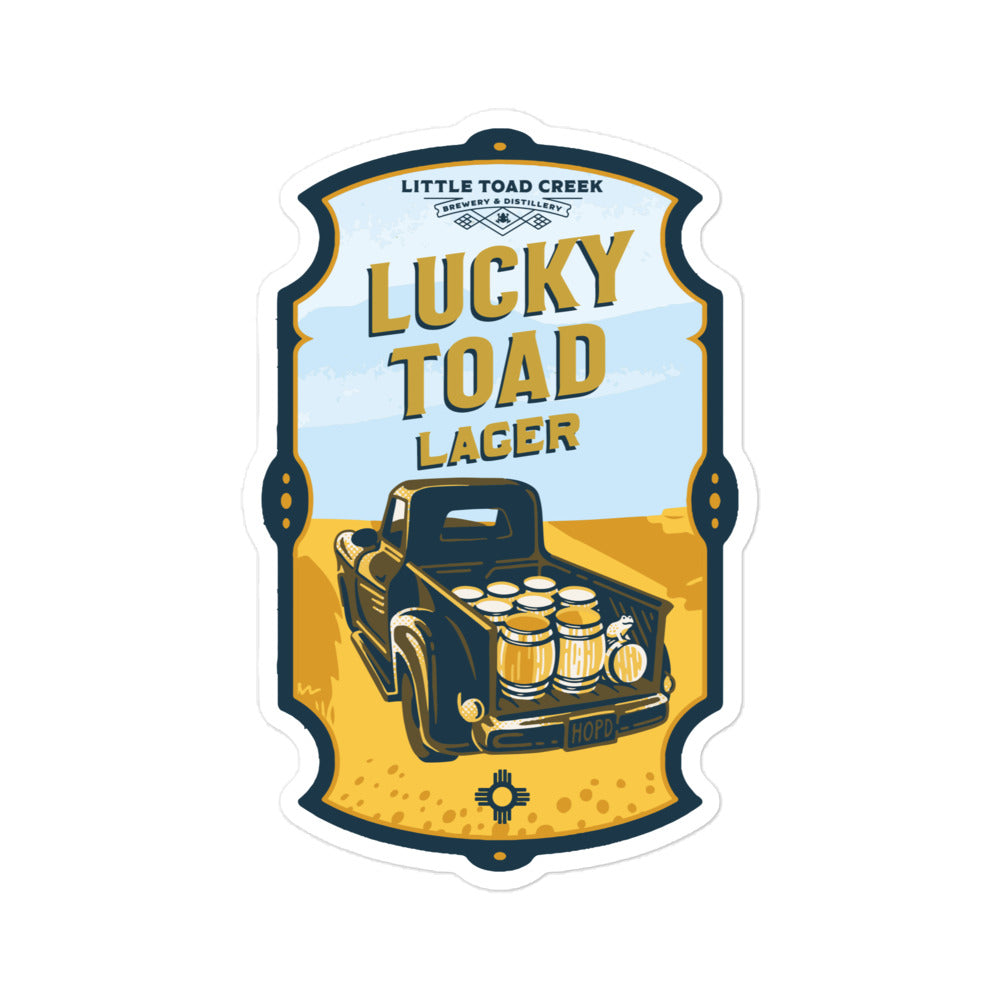 Lucky Toad Lager Sticker